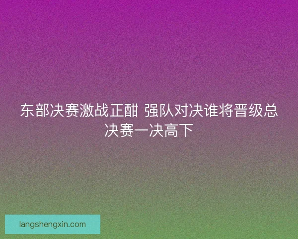 东部决赛激战正酣 强队对决谁将晋级总决赛一决高下 东部决赛激战正酣 强队对决谁将晋级总决赛一决高下